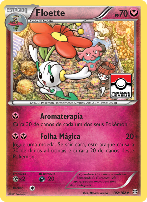 Floette 102 — Turbo Revolução (Portuguese Pokémon TCG card)