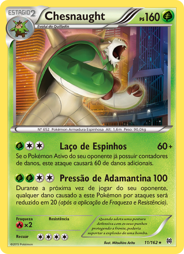 Chesnaught 11 — Turbo Revolução (Portuguese Pokémon TCG card)
