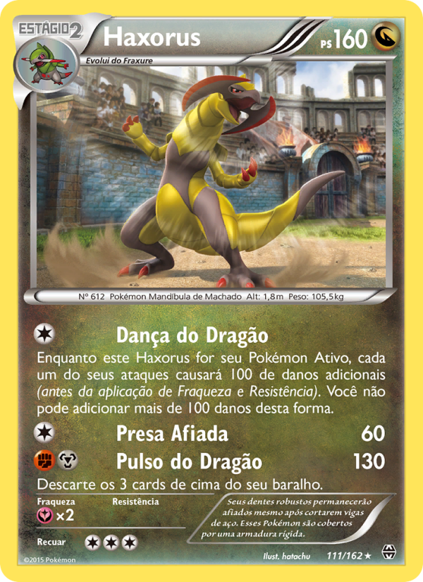 Haxorus 111 — Turbo Revolução (Portuguese Pokémon TCG card)