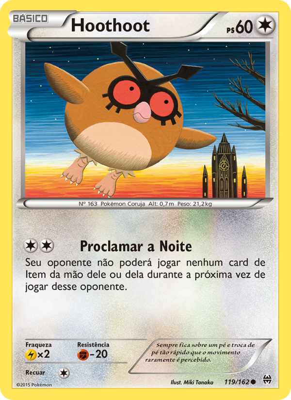 Hoothoot 119 — Turbo Revolução (Portuguese Pokémon TCG card)