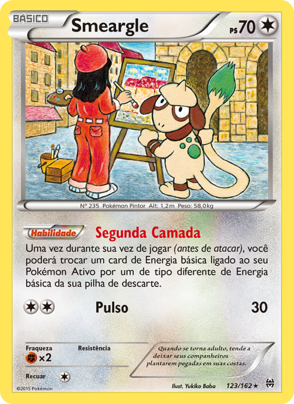 Smeargle 123 — Turbo Revolução (Portuguese Pokémon TCG card)