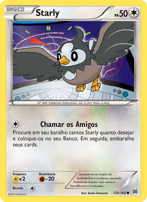 Starly 125 — Turbo Revolução (Portuguese Pokémon TCG card)