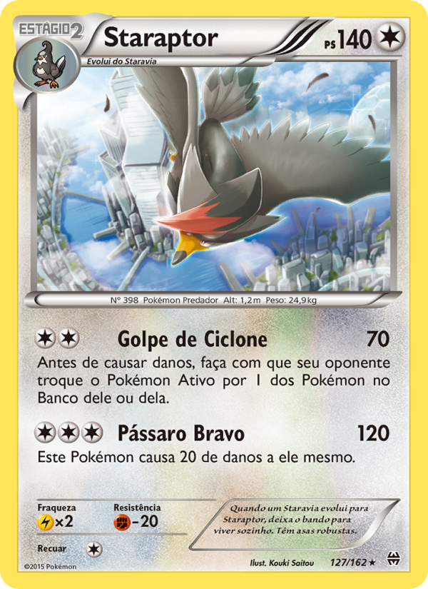 Staraptor 127 — Turbo Revolução (Portuguese Pokémon TCG card)