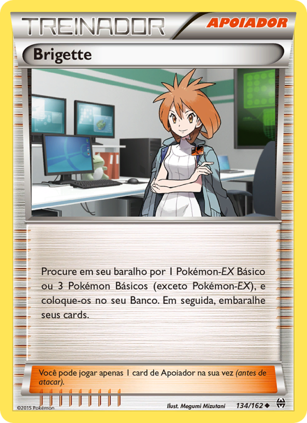 Brigette 134 — Turbo Revolução (Portuguese Pokémon TCG card)