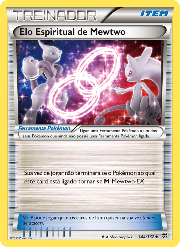Elo Espiritual de Mewtwo 144 — Turbo Revolução (Portuguese Pokémon TCG card)