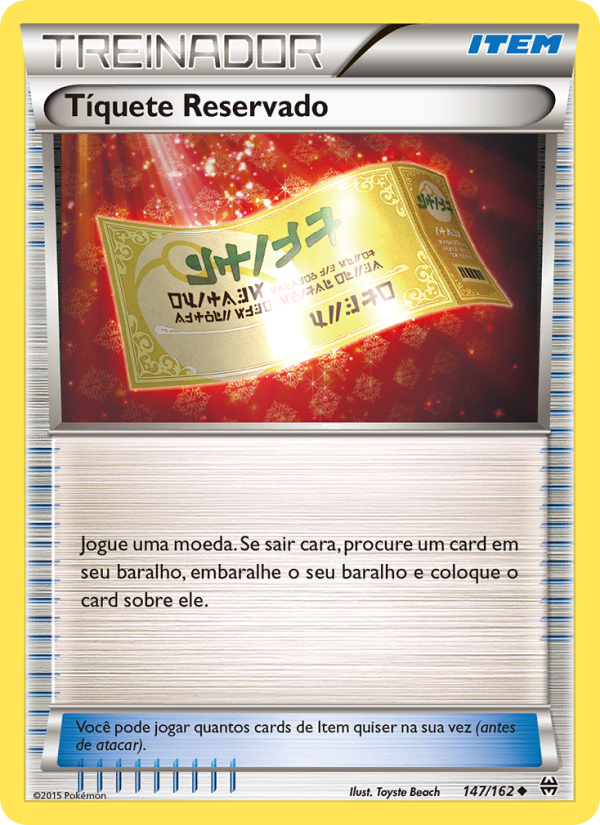 Tíquete Reservado 147 — BREAKthrough (Portuguese Pokémon TCG card)