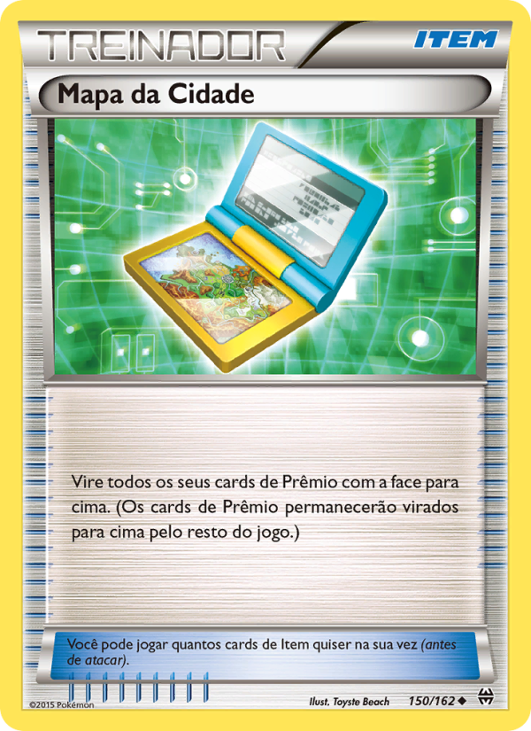Mapa da Cidade 150 — Turbo Revolução (Portuguese Pokémon TCG card)