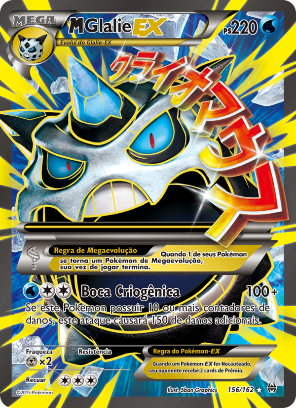 M-Glalie EX 156 — Turbo Revolução (Portuguese Pokémon TCG card)