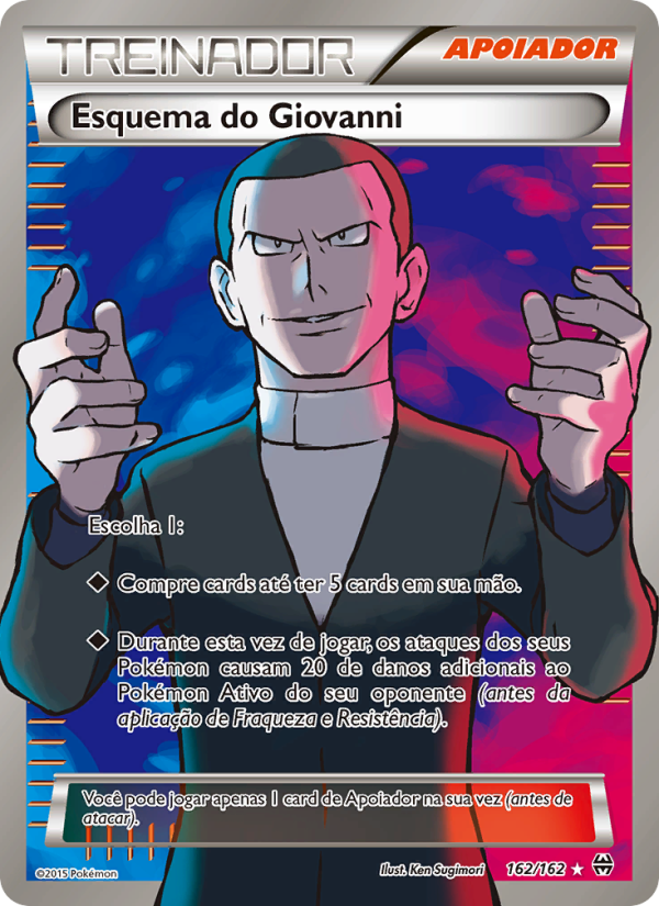Esquema do Giovanni 162 — Turbo Revolução (Portuguese Pokémon TCG card)
