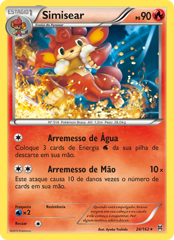 Simisear 24 — Turbo Revolução (Portuguese Pokémon TCG card)