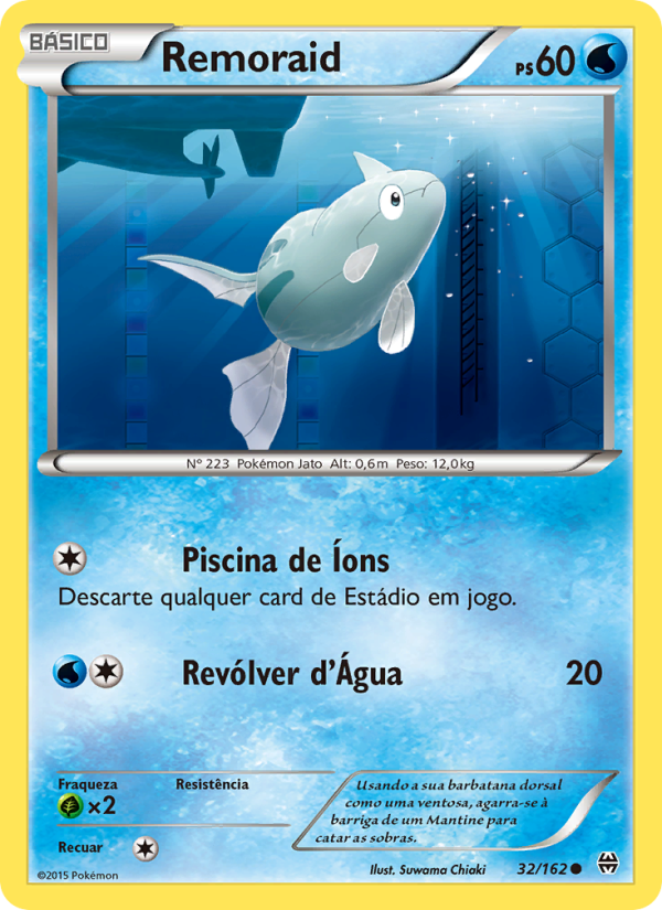 Remoraid 32 — Turbo Revolução (Portuguese Pokémon TCG card)