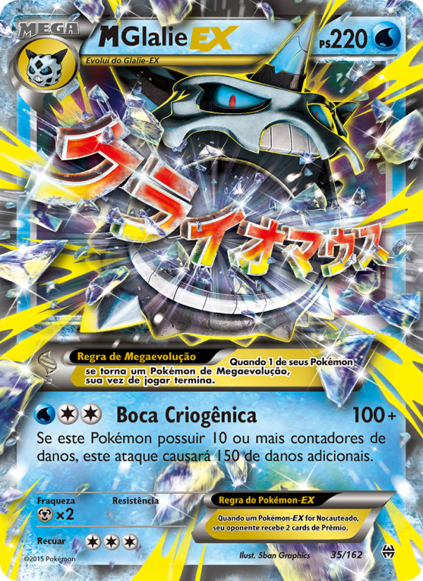 M-Glalie EX 35 — Turbo Revolução (Portuguese Pokémon TCG card)