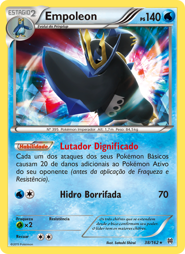 Empoleon 38 — Turbo Revolução (Portuguese Pokémon TCG card)