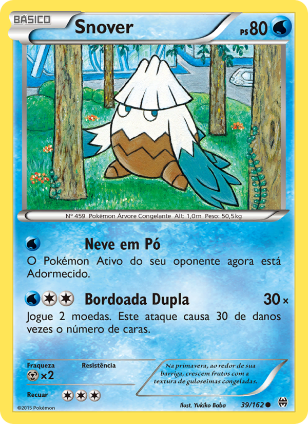Snover 39 — Turbo Revolução (Portuguese Pokémon TCG card)