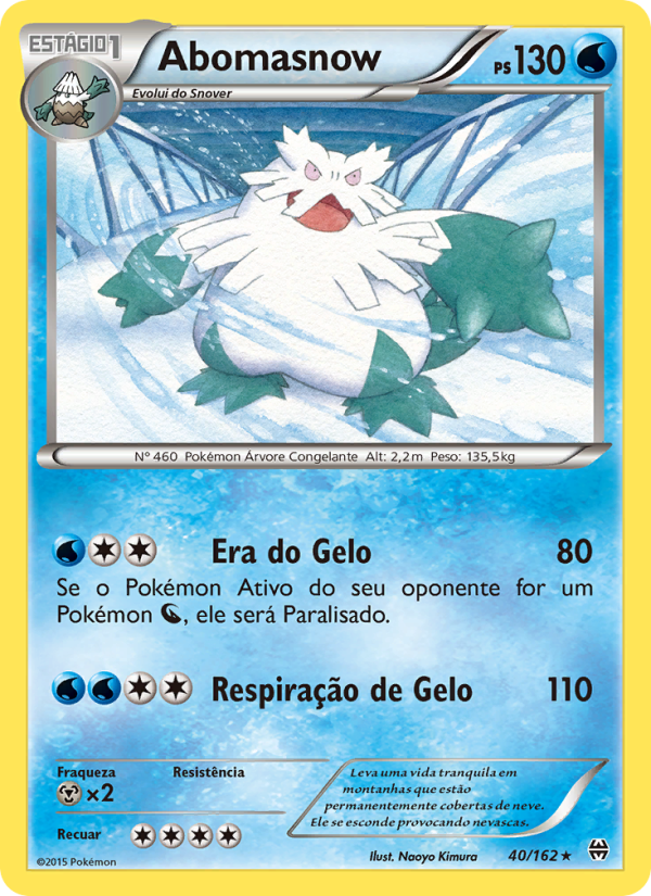 Abomasnow 40 — Turbo Revolução (Portuguese Pokémon TCG card)
