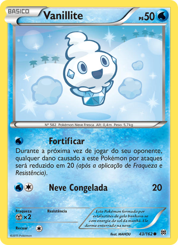 Vanillite 43 — Turbo Revolução (Portuguese Pokémon TCG card)