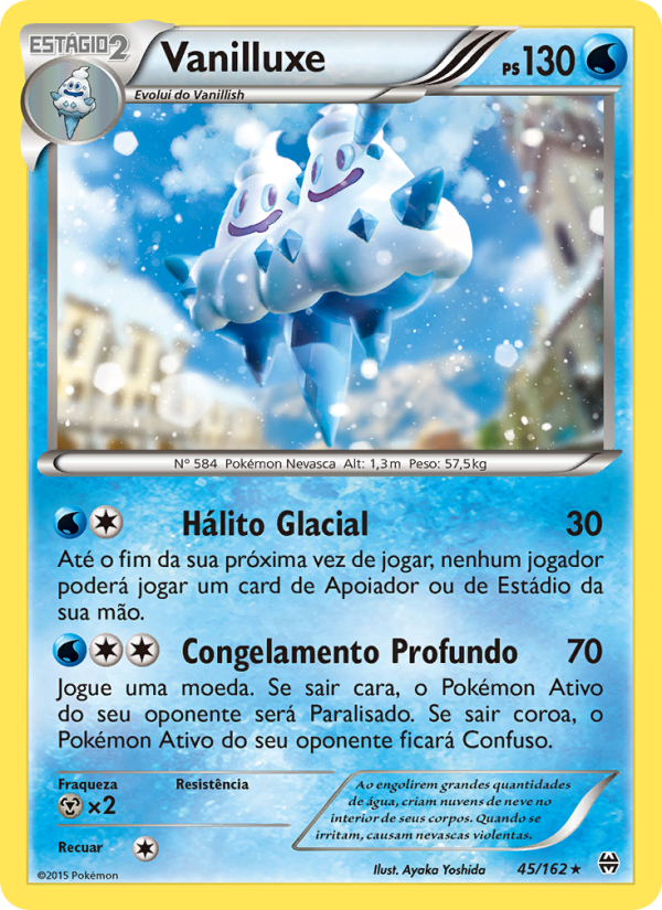 Vanilluxe 45 — Turbo Revolução (Portuguese Pokémon TCG card)