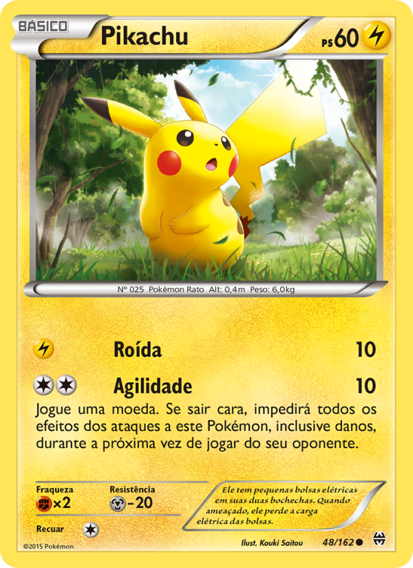 Pikachu 48 — Turbo Revolução (Portuguese Pokémon TCG card)