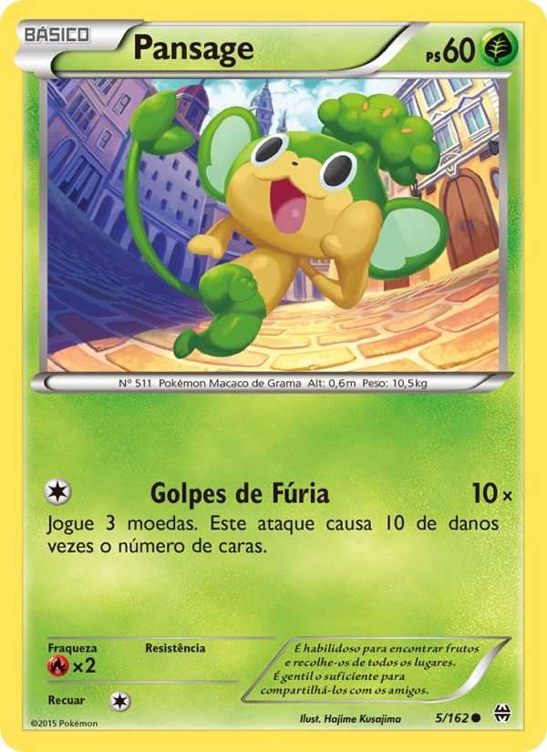 Pansage 5 — Turbo Revolução (Portuguese Pokémon TCG card)