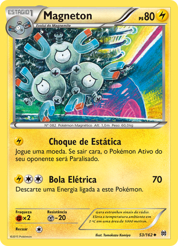 Magneton 53 — Turbo Revolução (Portuguese Pokémon TCG card)