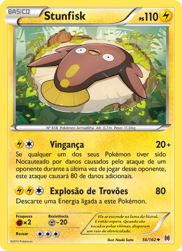 Stunfisk 56 — Turbo Revolução (Portuguese Pokémon TCG card)