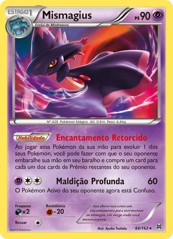 Mismagius 66 — Turbo Revolução (Portuguese Pokémon TCG card)