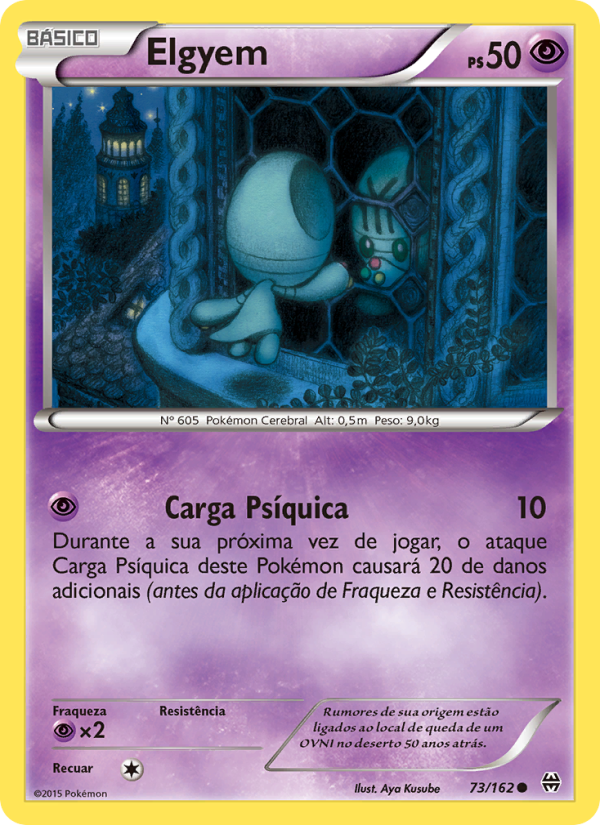 Elgyem 73 — Turbo Revolução (Portuguese Pokémon TCG card)