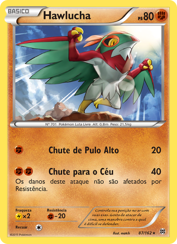 Hawlucha 87 — Turbo Revolução (Portuguese Pokémon TCG card)