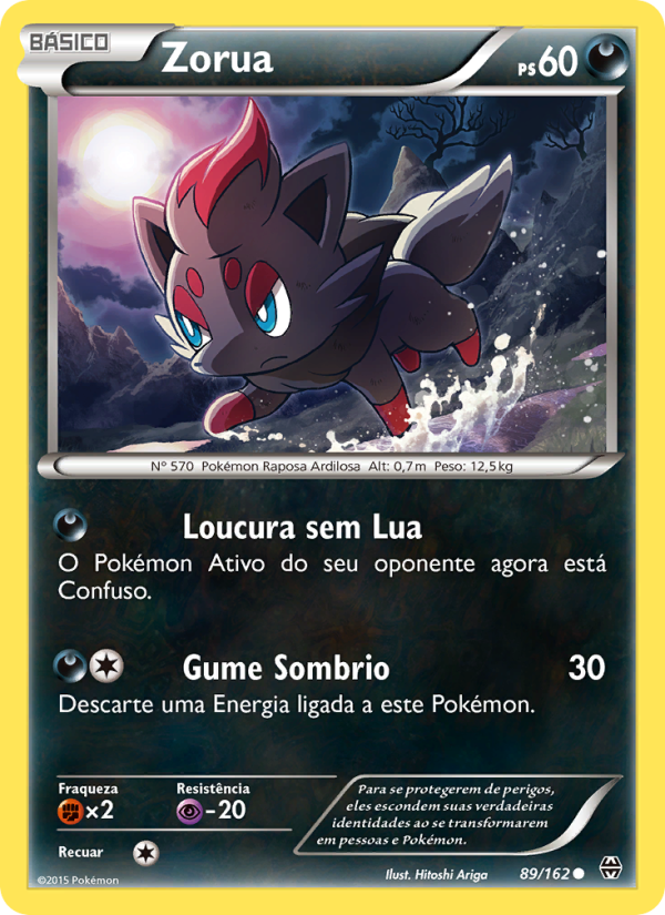 Zorua 89 — Turbo Revolução (Portuguese Pokémon TCG card)