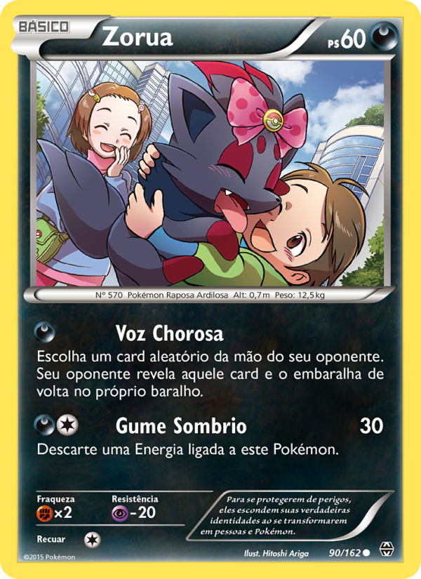 Zorua 90 — Turbo Revolução (Portuguese Pokémon TCG card)