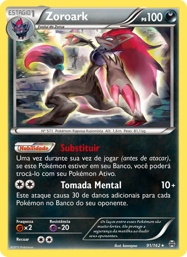 Zoroark 91 — Turbo Revolução (Portuguese Pokémon TCG card)