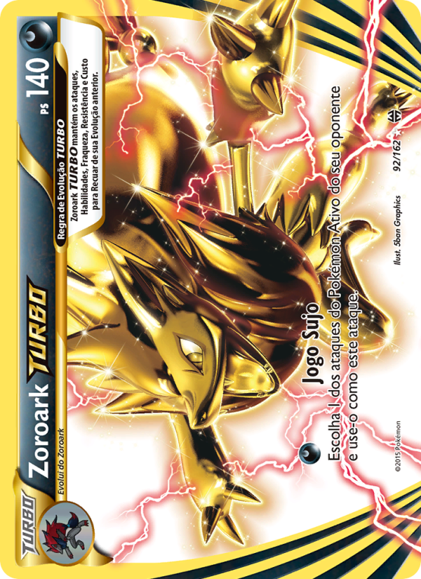Zoroark TURBO 92 — BREAKthrough (Portuguese Pokémon TCG card)