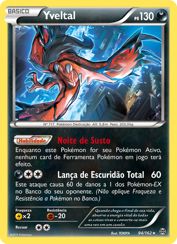 Yveltal 94 — Turbo Revolução (Portuguese Pokémon TCG card)