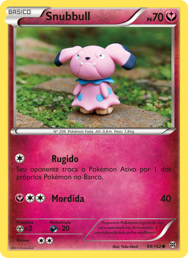 Snubbull 98 — Turbo Revolução (Portuguese Pokémon TCG card)