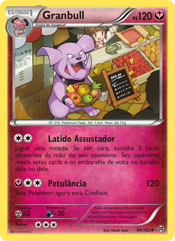Granbull 99 — Turbo Revolução (Portuguese Pokémon TCG card)