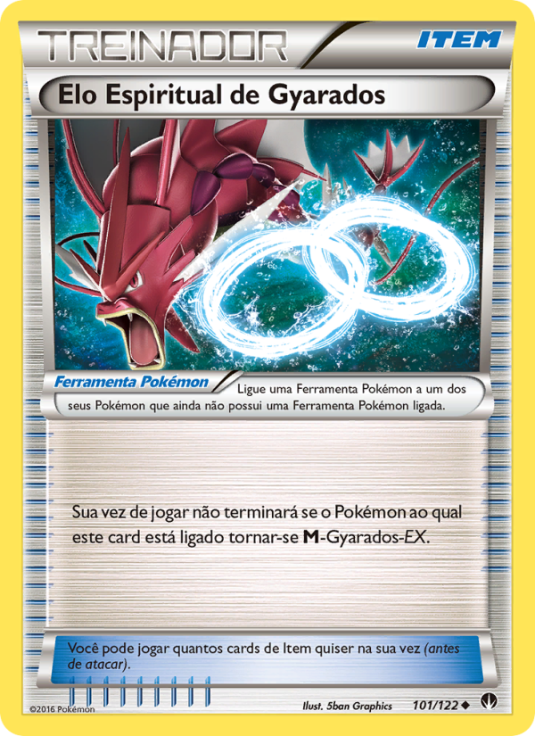 Elo Espiritual de Gyarados 101 — Turbo Colisão (Portuguese Pokémon TCG card)