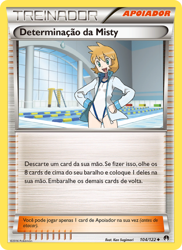 Determinação da Misty 104 — Turbo Colisão (Portuguese Pokémon TCG card)