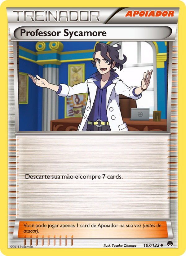 Professor Sycamore 107 — Turbo Colisão (Portuguese Pokémon TCG card)
