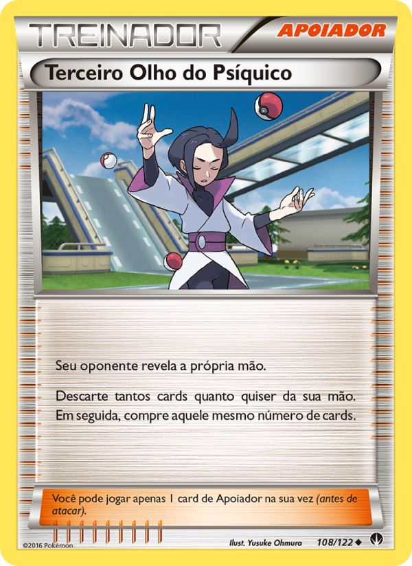Terceiro Olho do Psíquico 108 — Turbo Colisão (Portuguese Pokémon TCG card)