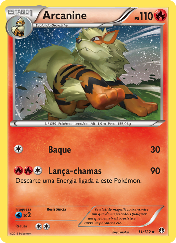 Arcanine 11 — Turbo Colisão (Portuguese Pokémon TCG card)