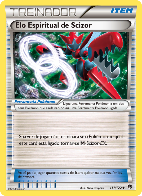 Elo Espiritual de Scizor 111 — Turbo Colisão (Portuguese Pokémon TCG card)