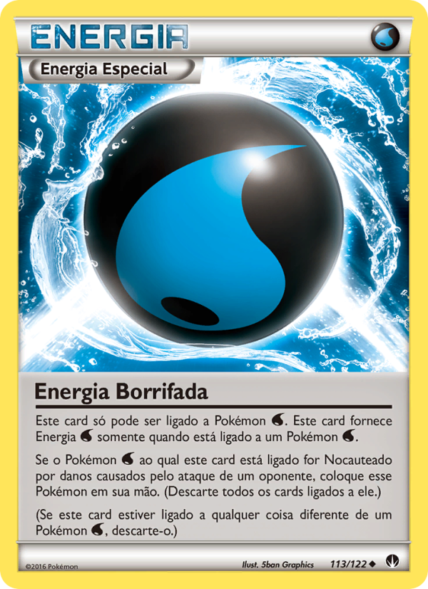 Energia Borrifada 113 — Turbo Colisão (Portuguese Pokémon TCG card)