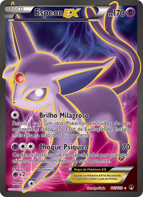 Espeon EX 117 — Turbo Colisão (Portuguese Pokémon TCG card)