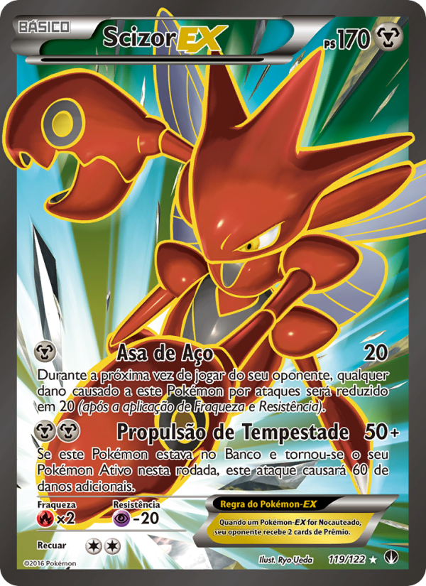 Scizor EX 119 — Turbo Colisão (Portuguese Pokémon TCG card)