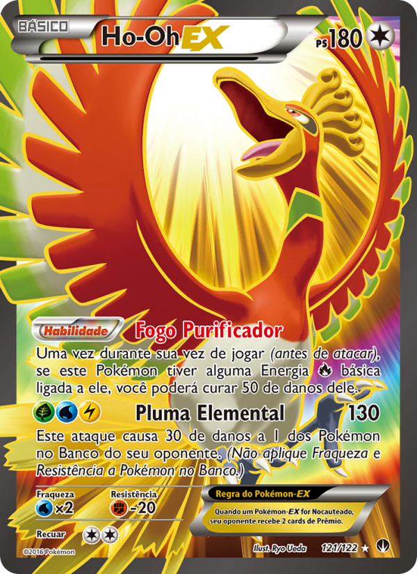 Ho-Oh EX 121 — Turbo Colisão (Portuguese Pokémon TCG card)