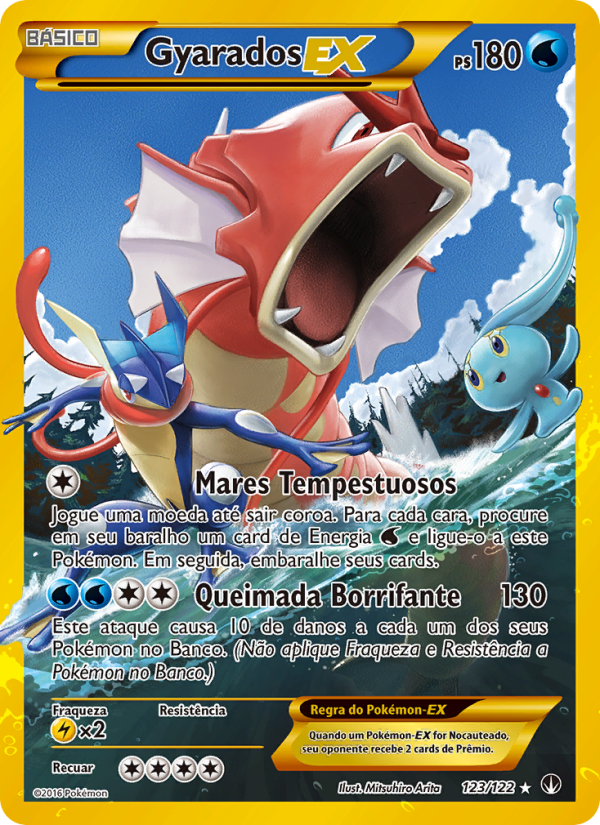 Gyarados EX 123 — Turbo Colisão (Portuguese Pokémon TCG card)