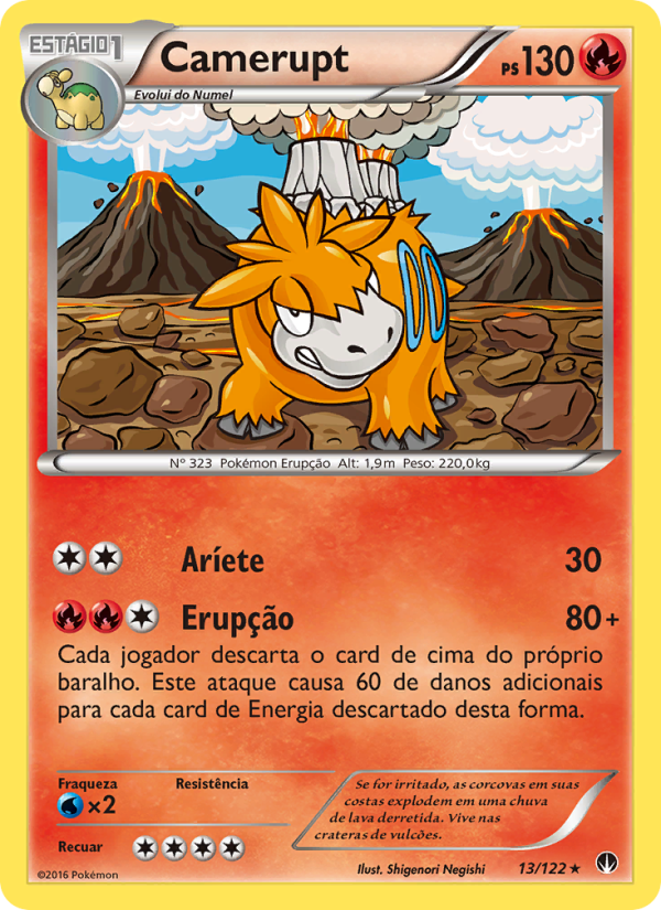 Camerupt 13 — Turbo Colisão (Portuguese Pokémon TCG card)