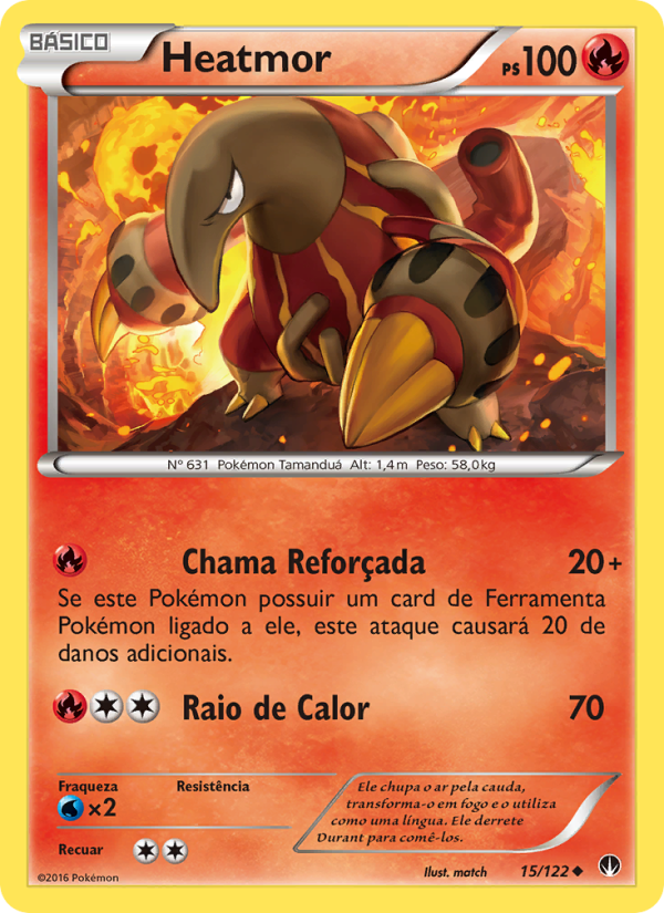 Heatmor 15 — Turbo Colisão (Portuguese Pokémon TCG card)