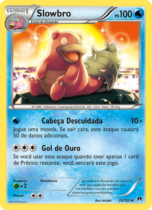 Slowbro 20 — Turbo Colisão (Portuguese Pokémon TCG card)