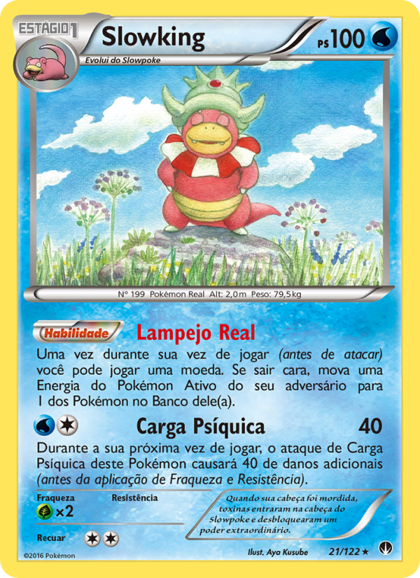 Slowking 21 — Turbo Colisão (Portuguese Pokémon TCG card)